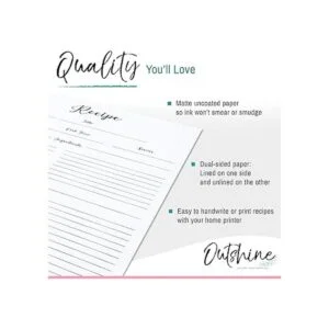 Outshine Papel de receta prémium para carpetas de recetas_3