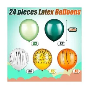 Liliful 24 globos de selva de 12 pulgadas globos de_2