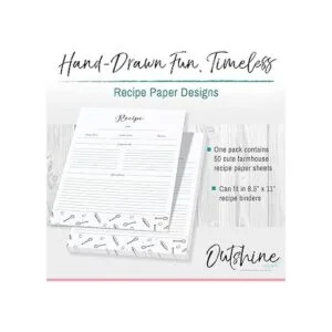 Outshine Papel de receta prémium para carpetas de recetas_2
