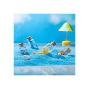 45 botellas de vidrio pequeñas transparentes con tapones