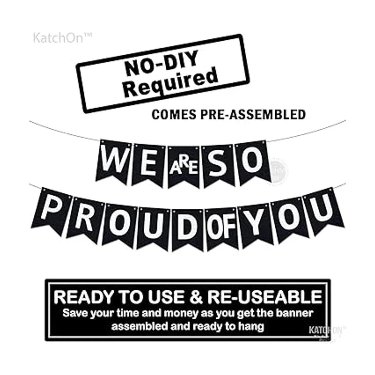 Banner de fieltro de 10 pies no DIY Decoraciones de_2