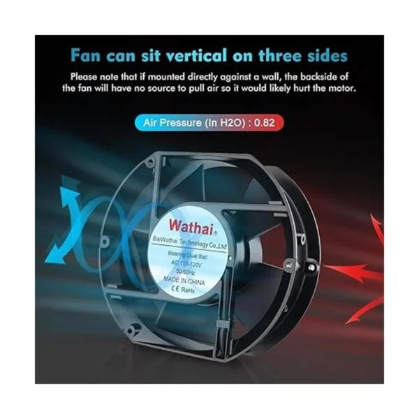 Wathai Ventilador axial de CA de 110 V 120 V gran flujo_4