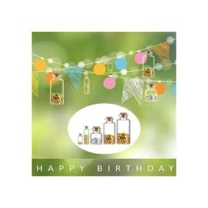 45 botellas de vidrio pequeñas transparentes con tapones