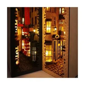 Kit de rincón de libros de diagonal de madera soporte_3