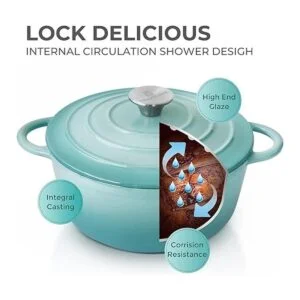 Trustmade Horno holandés recubierto de hierro fundido_2