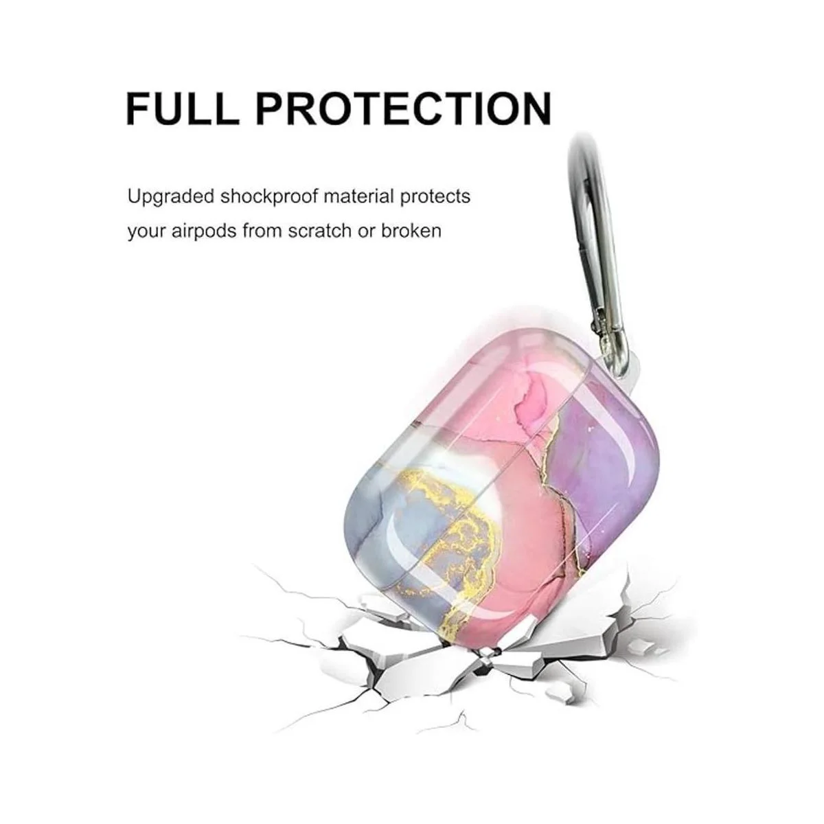 JIAXIUFEN Funda para AirPods Pro diseño de mármol con_5