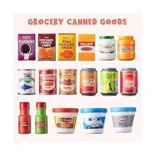 JOYIN 30 latas de alimentos para jugar accesorios de_3