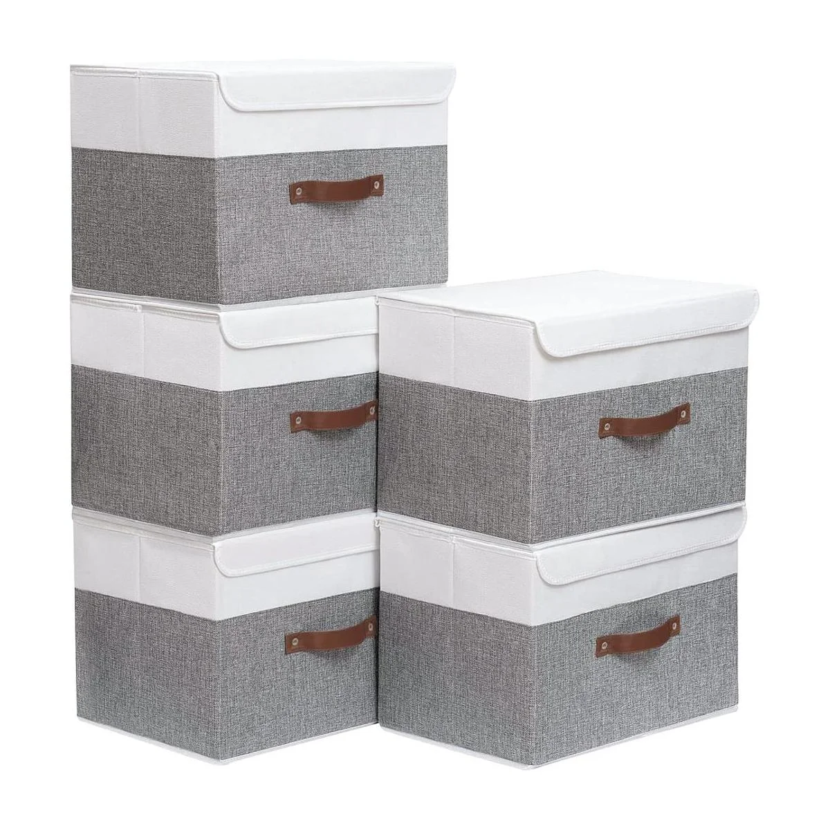 Yawinhe Paquete de 5 cajas de almacenamiento plegables de