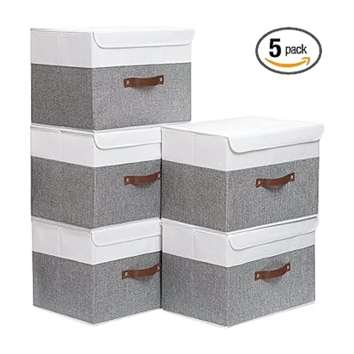 Yawinhe Paquete de 5 cajas de almacenamiento plegables de