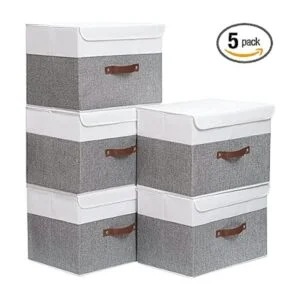 Yawinhe Paquete de 5 cajas de almacenamiento plegables de
