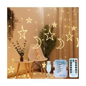 ALFEUND Cadena de luces LED de 138 luces LED de carámbanos_1