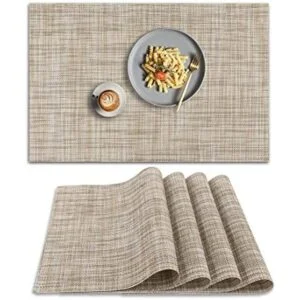 homEdge Mantel individual de PVC 4 piezas de tapetes_1
