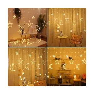 ALFEUND Cadena de luces LED de 138 luces LED de carámbanos_4