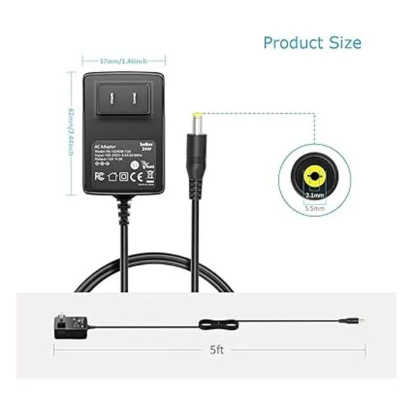 Belker Adaptador de corriente continua de 12 V 2 A 1.5_5