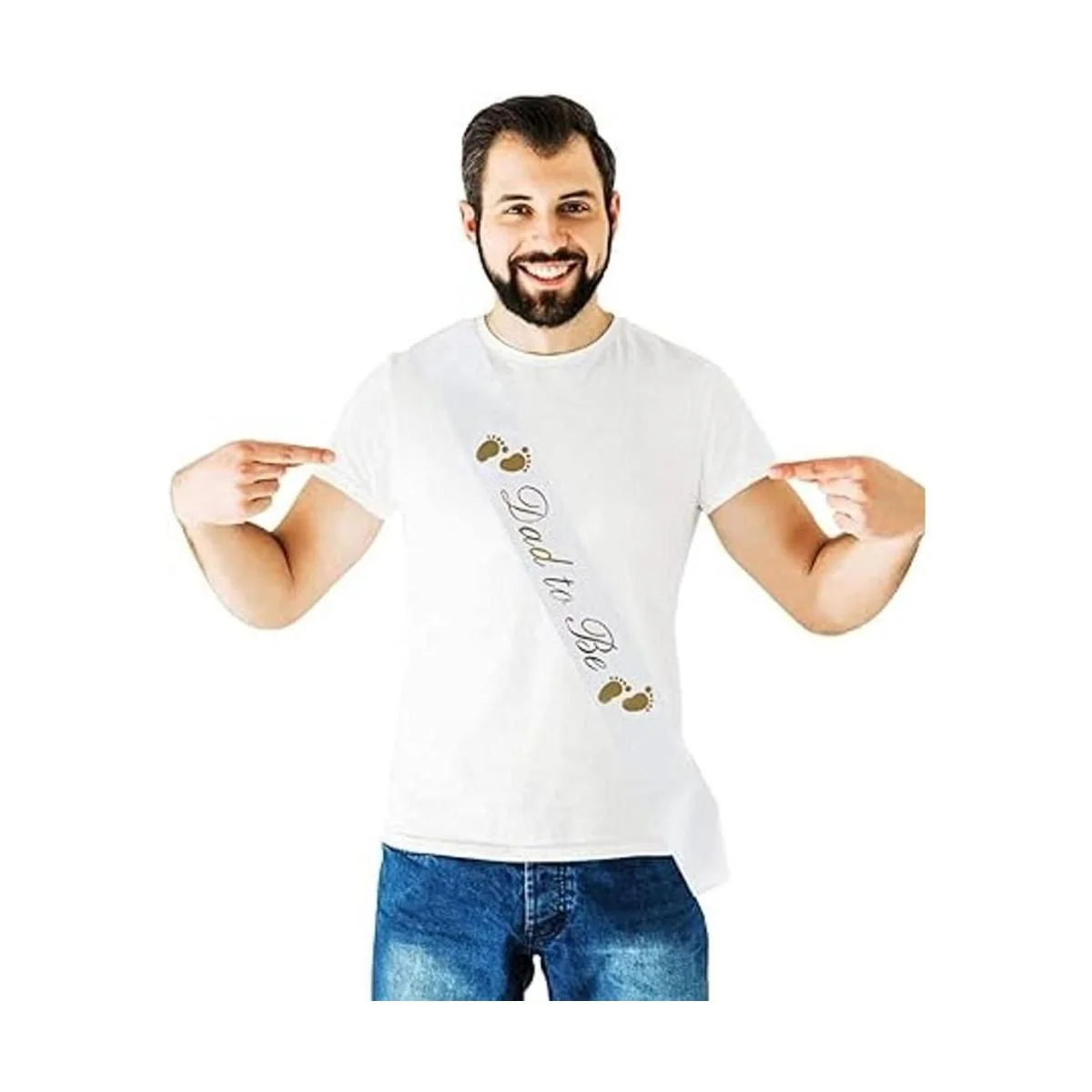 Paquete de banda de baby shower Mom To Be y Dad To_3