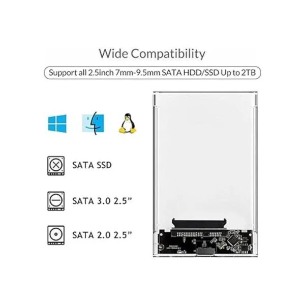 Reletech Caja de disco duro externo de 2.5 pulgadas SATA_6