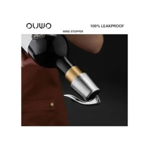 OUWO Tapón de vino de acero inoxidable para botellas de_2