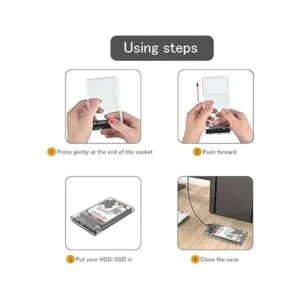Reletech Caja de disco duro externo de 2.5 pulgadas SATA_5