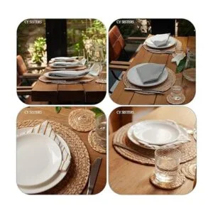 CY SISTERS Juego de 6 manteles individuales redondos de_6