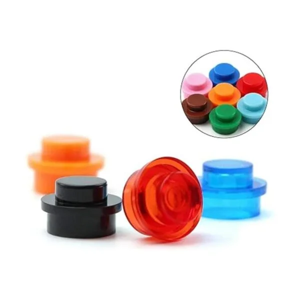 Feleph 1000 piezas de placas redondas multicolor 1 x 1_4