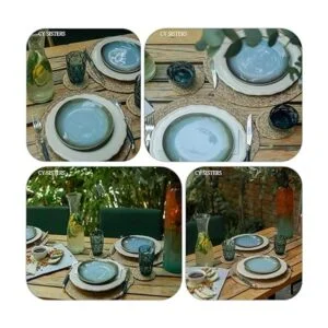 CY SISTERS Juego de 6 manteles individuales redondos de_3