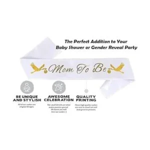 Paquete de banda de baby shower Mom To Be y Dad To_5