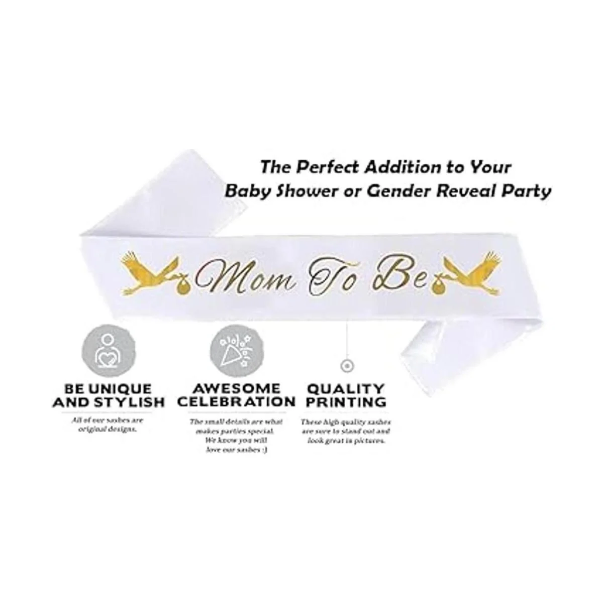 Paquete de banda de baby shower Mom To Be y Dad To_5