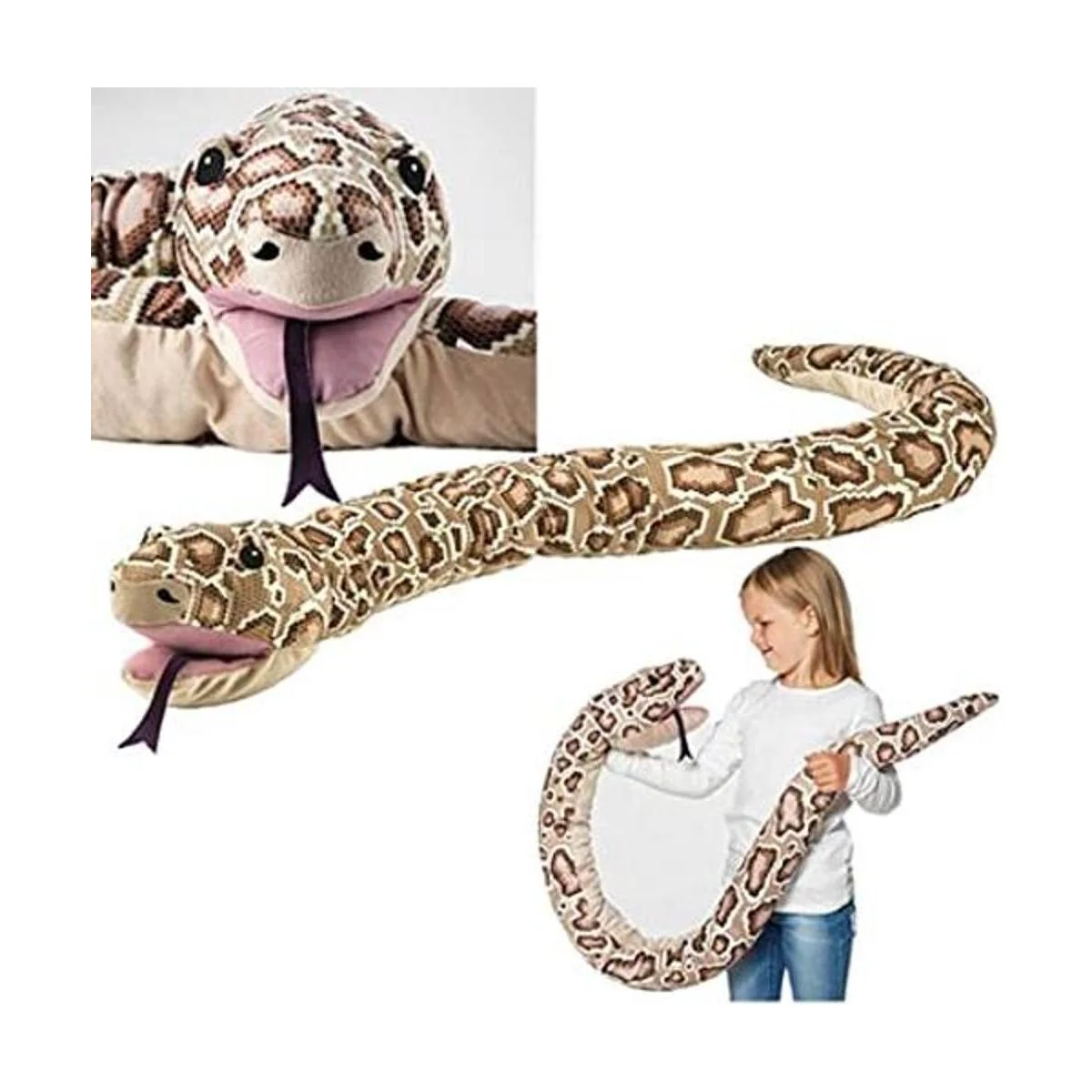 DJUNGELSKOG Cojín de peluche grande 66.9 in diseño de_1