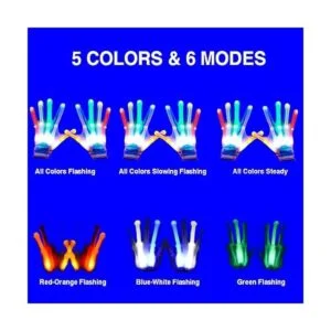 GLEDLOVES Guantes LED para dedos guantes de luz de dedo_2