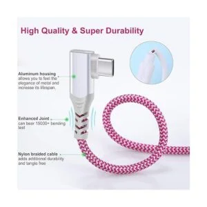 Cable USB C Pofesun 3 unidades 6.6 pies 3.1 A tipo C_3