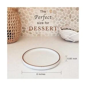 Mora Juego de platos planos de cerámica de 6 8