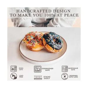 Mora Juego de platos planos de cerámica de 6 8