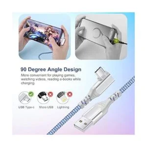 Cable USB C Pofesun 5 unidades 6.6 pies 3.1 A tipo C_2