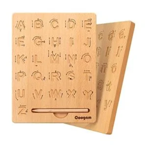 Coogam Tablero de madera para practicar las letras_1