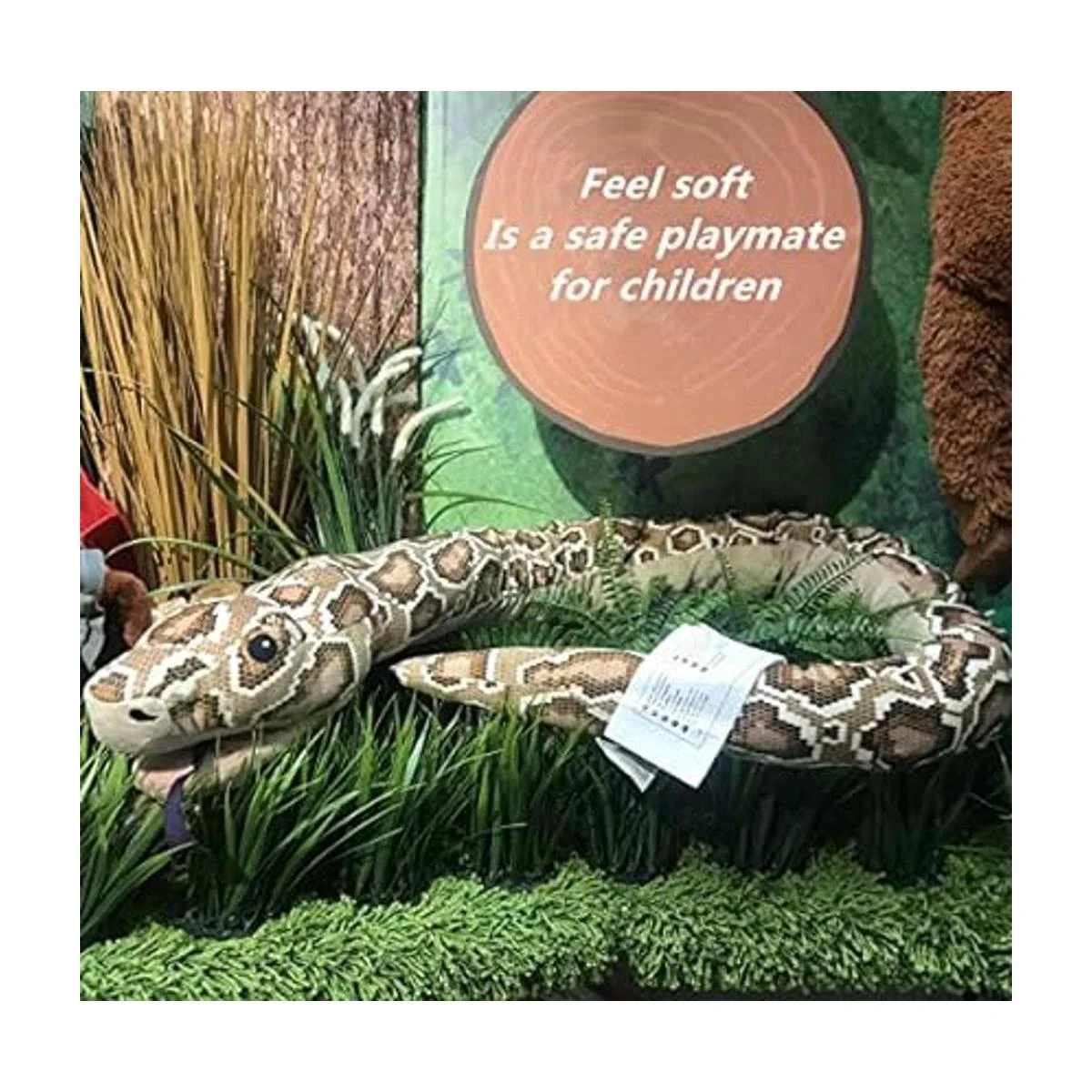 DJUNGELSKOG Cojín de peluche grande 66.9 in diseño de_3