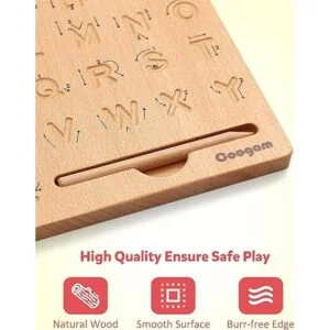 Coogam Tablero de madera para practicar las letras_6