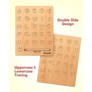 Coogam Tablero de madera para practicar las letras_2