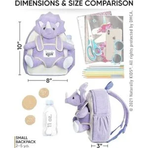 Naturally KIDS Mochila para niños pequeños con animales de_5