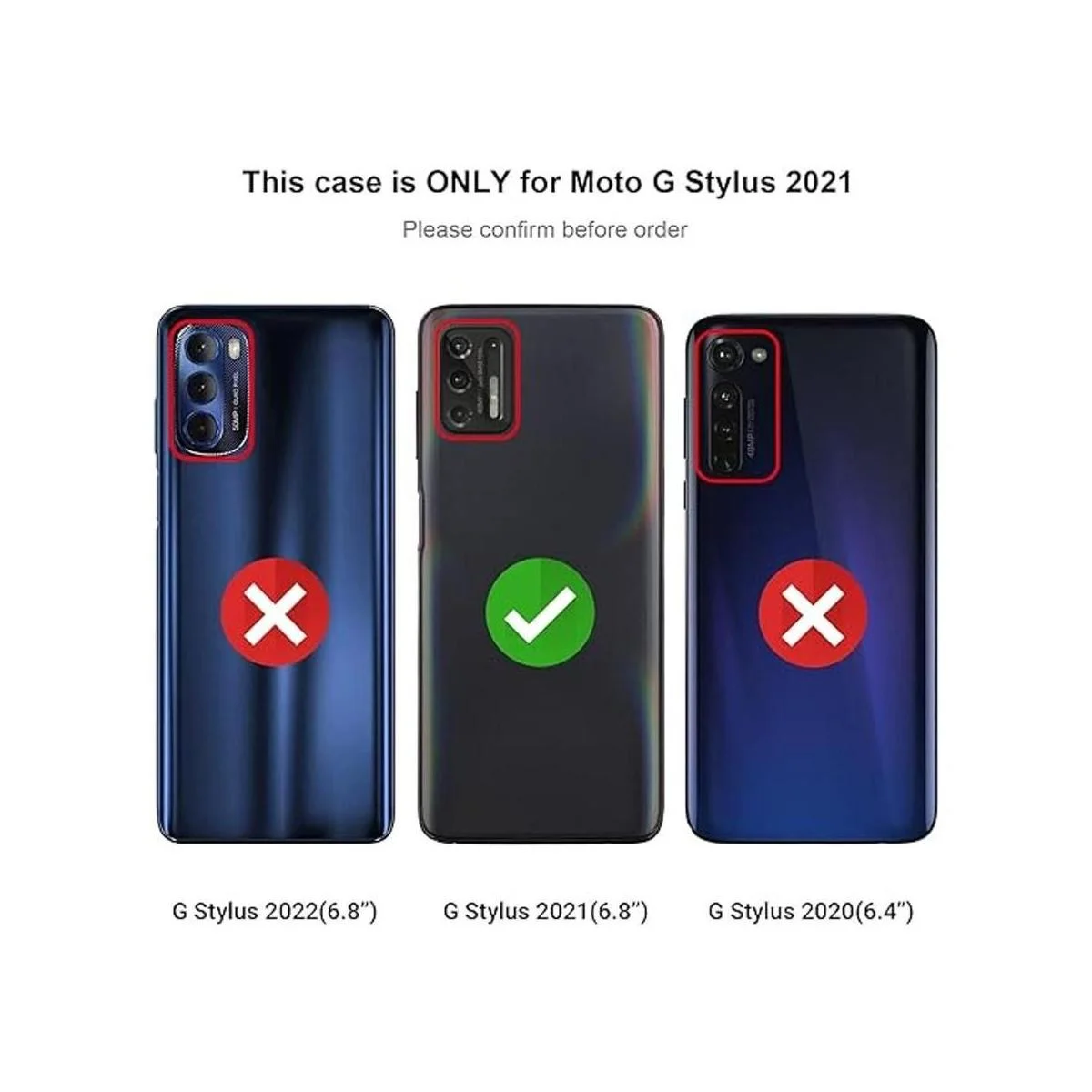 Jiunai Funda para Moto G Stylus 2021 3 piezas_3