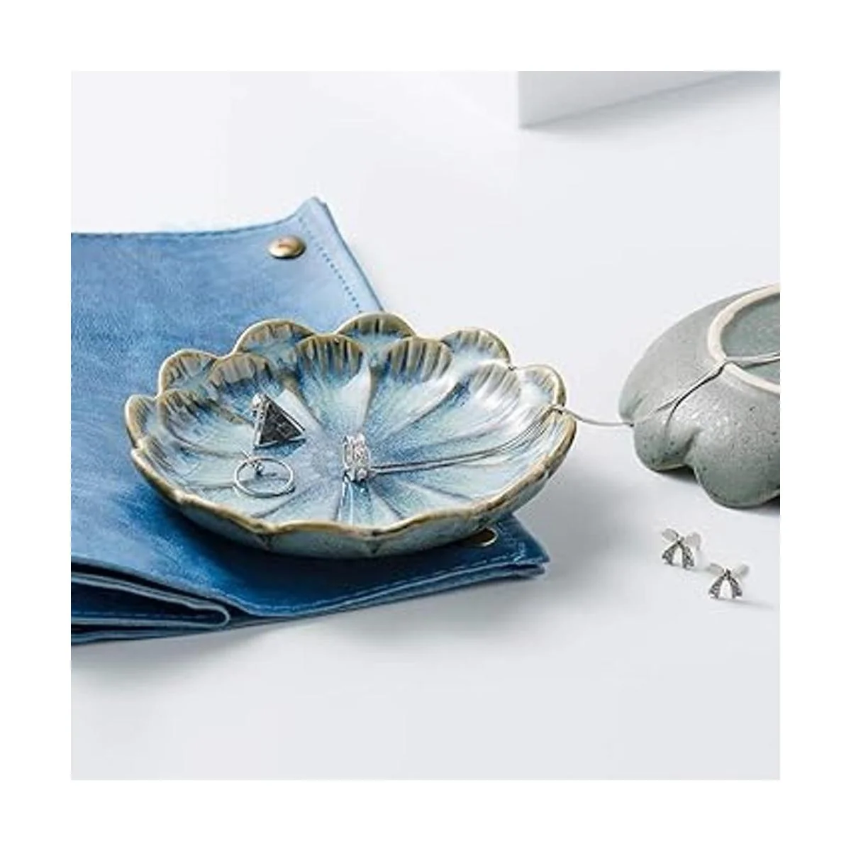 Soporte para anillos soporte decorativo en forma de flor