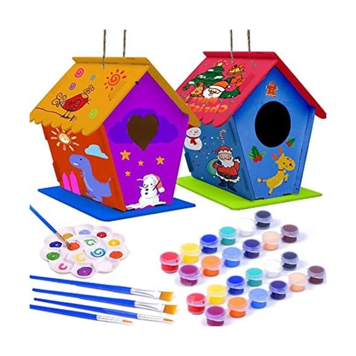 Paquete de 2 kits de casa de pájaros hapray kits de casa_1