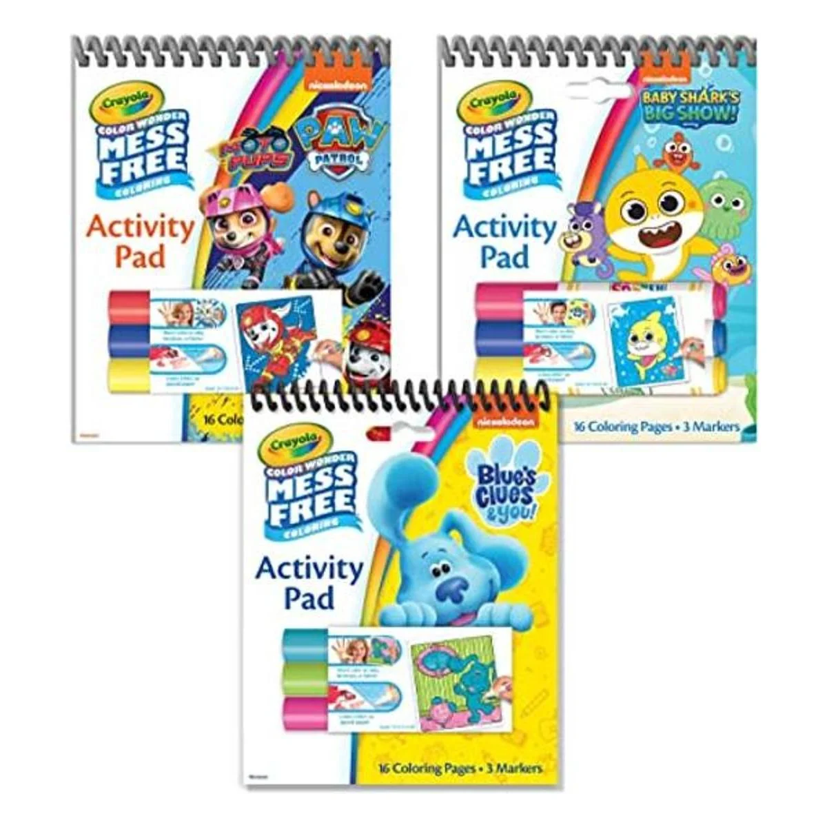 Crayola Baby Shark Paw Patrol y Blues Clues 3 Blocs de_1