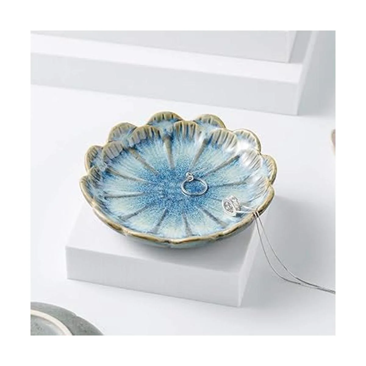 Soporte para anillos soporte decorativo en forma de flor