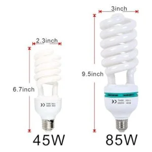 Aqirui 2 bombillas de 85 W 5500 K CFL de luz diurna en_3