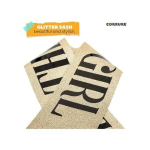 CORRURE Banda de cumpleaños con purpurina de Birthday_6