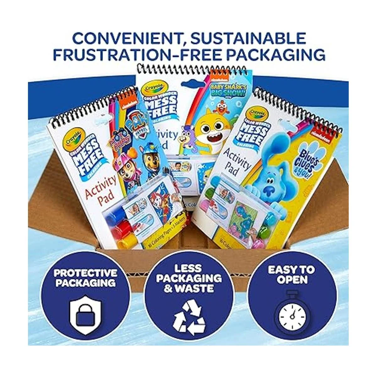 Crayola Baby Shark Paw Patrol y Blues Clues 3 Blocs de_3