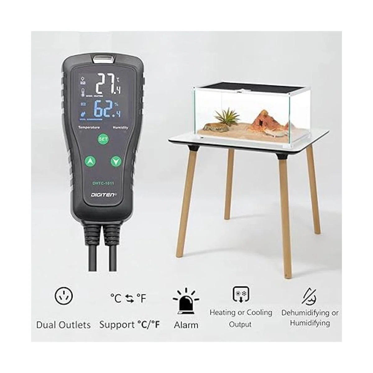 DIGITEN DHTC1011 controlador de humedad y temperatura