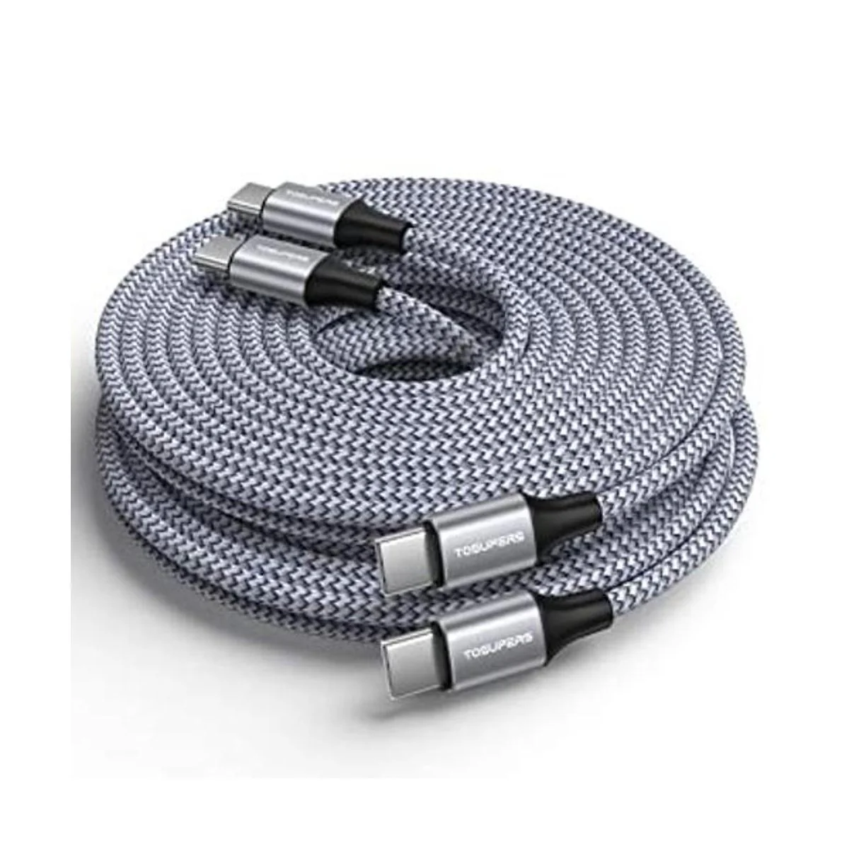 10 pies paquete de 2 unidades Cable largo USB C a USB C_1