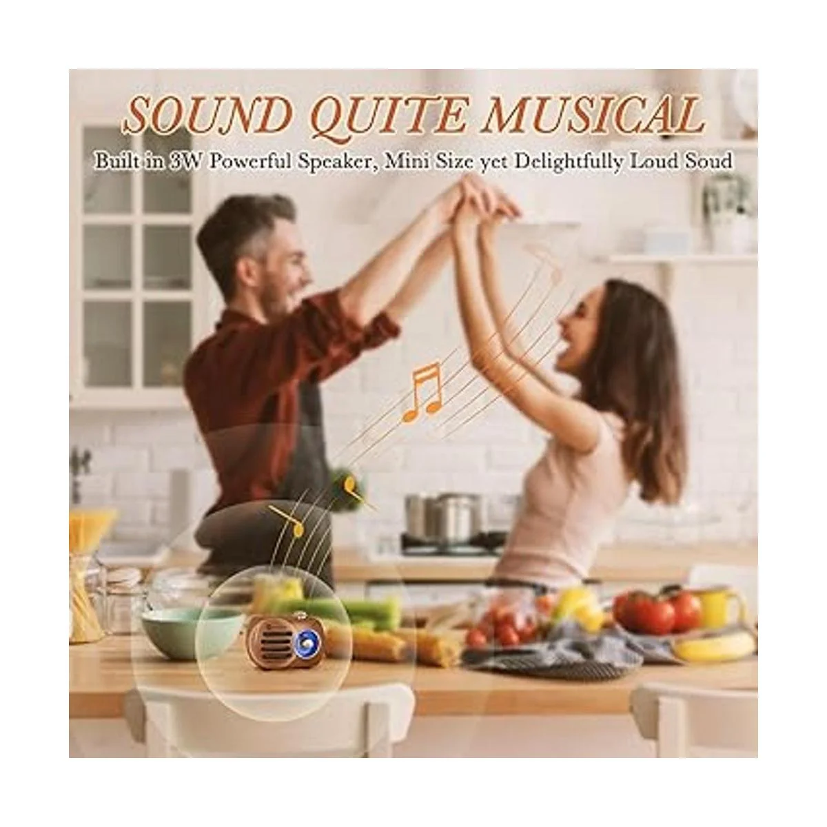 PRUNUS R818 Radio FM retro Bluetooth mini portátil de_3