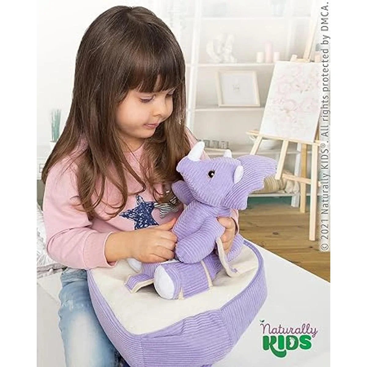 Naturally KIDS Mochila para niños pequeños con animales de_3